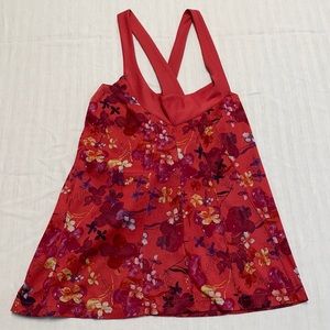 Kuhl Tank Top. Small. Built in bra. Red Floral.